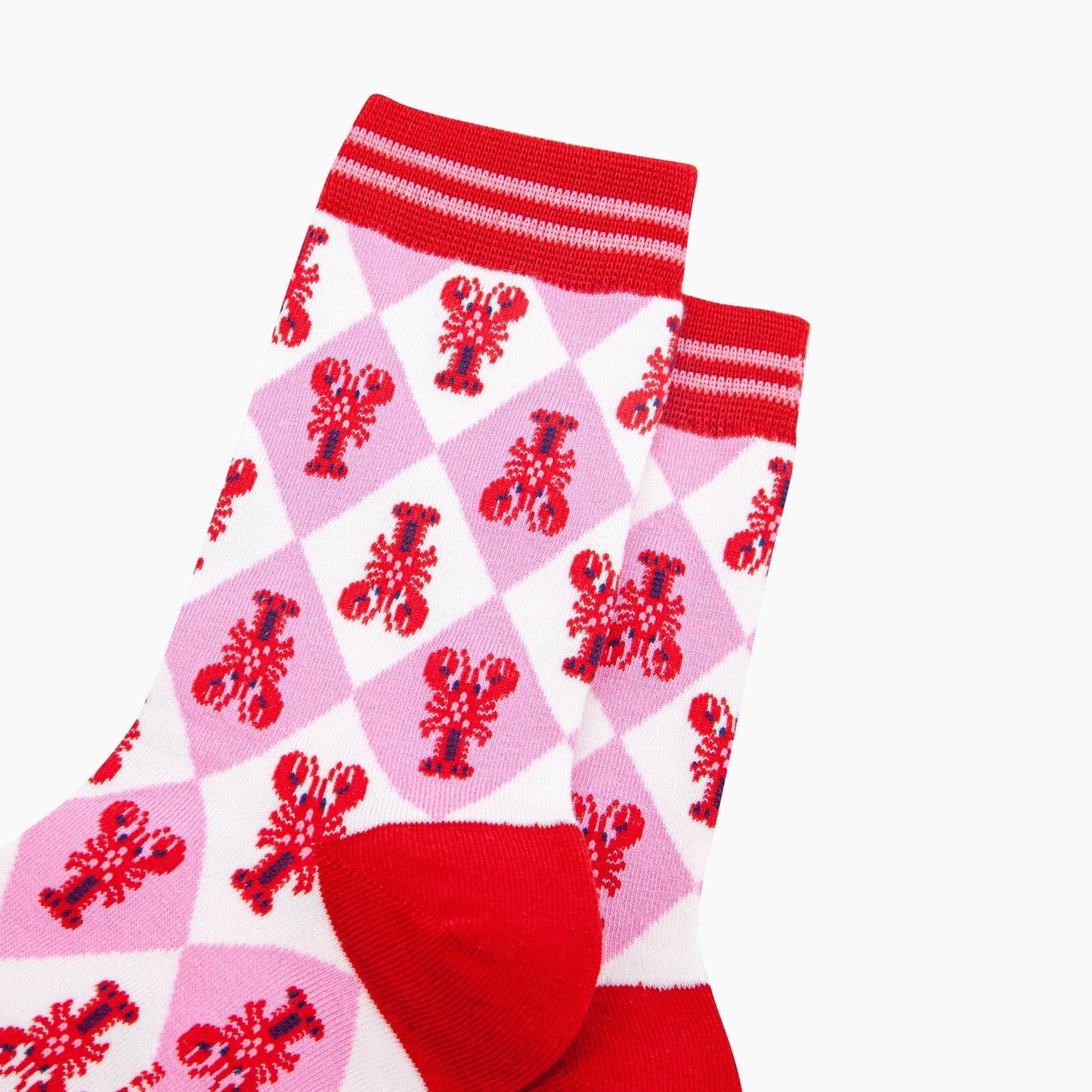Lobster Checkerboard Bamboo Socks