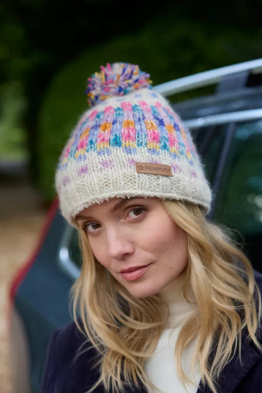 Arundel Bobble Beanie in Oatmeal