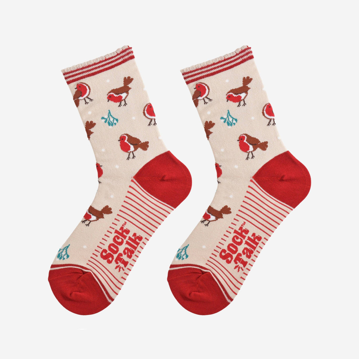Festive Robin Bamboo Socks