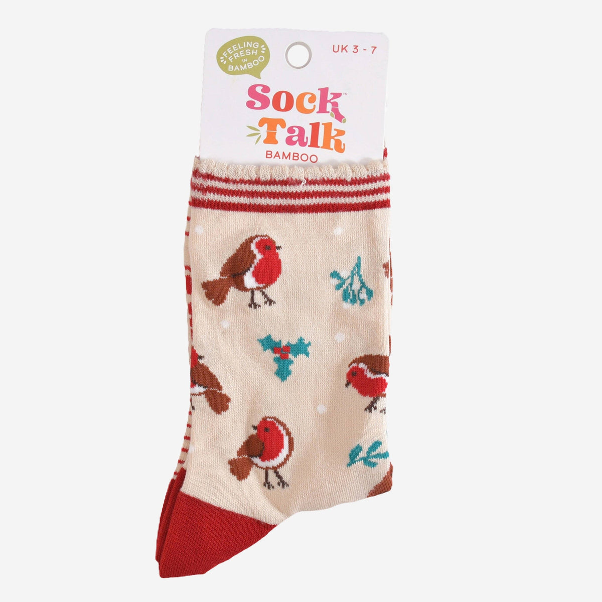 Festive Robin Bamboo Socks