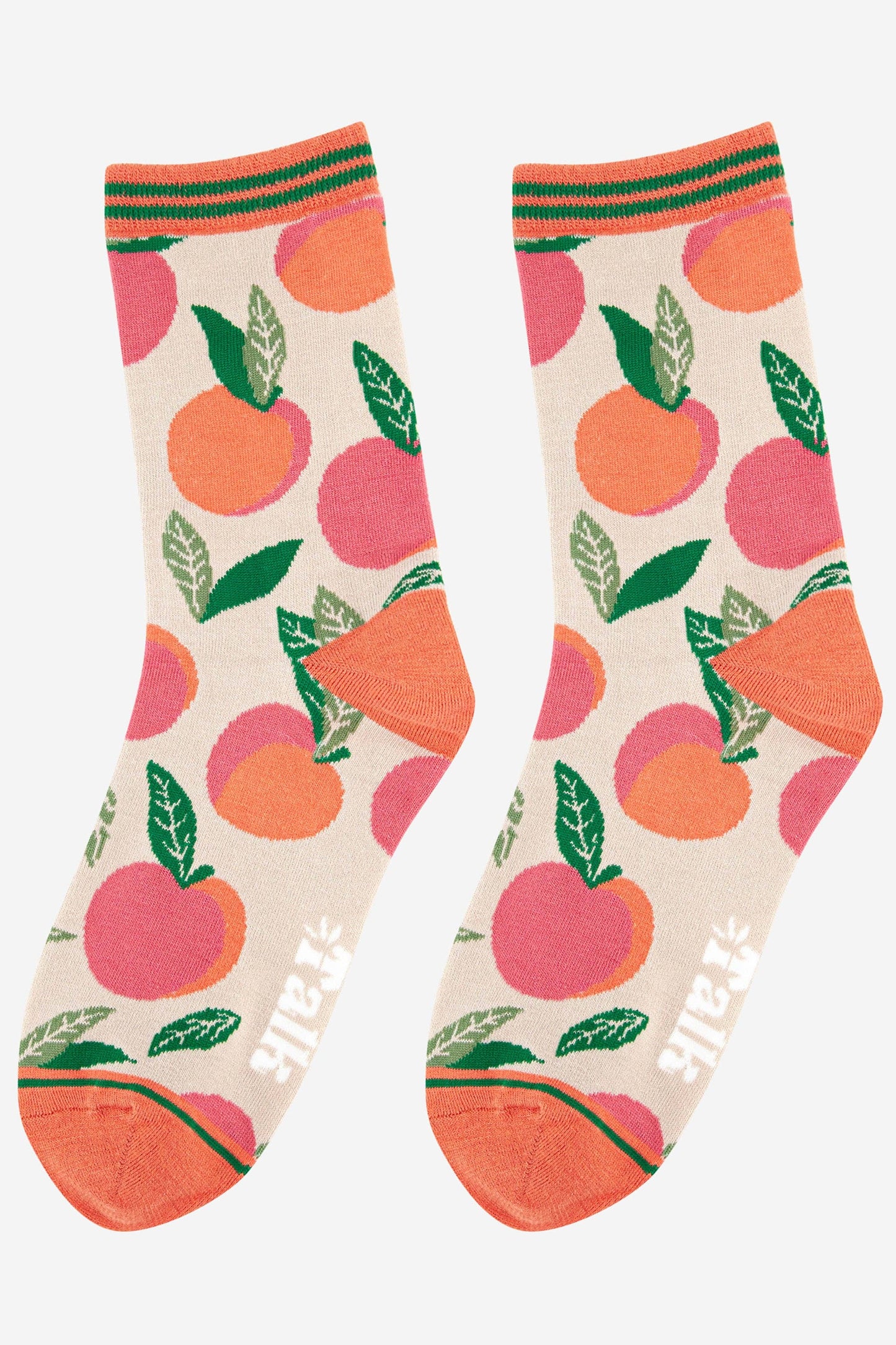 Peach Print Bamboo Socks