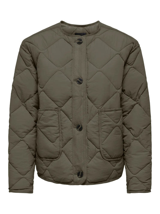 ONLY Harriet Quilted Jacket in Khaki