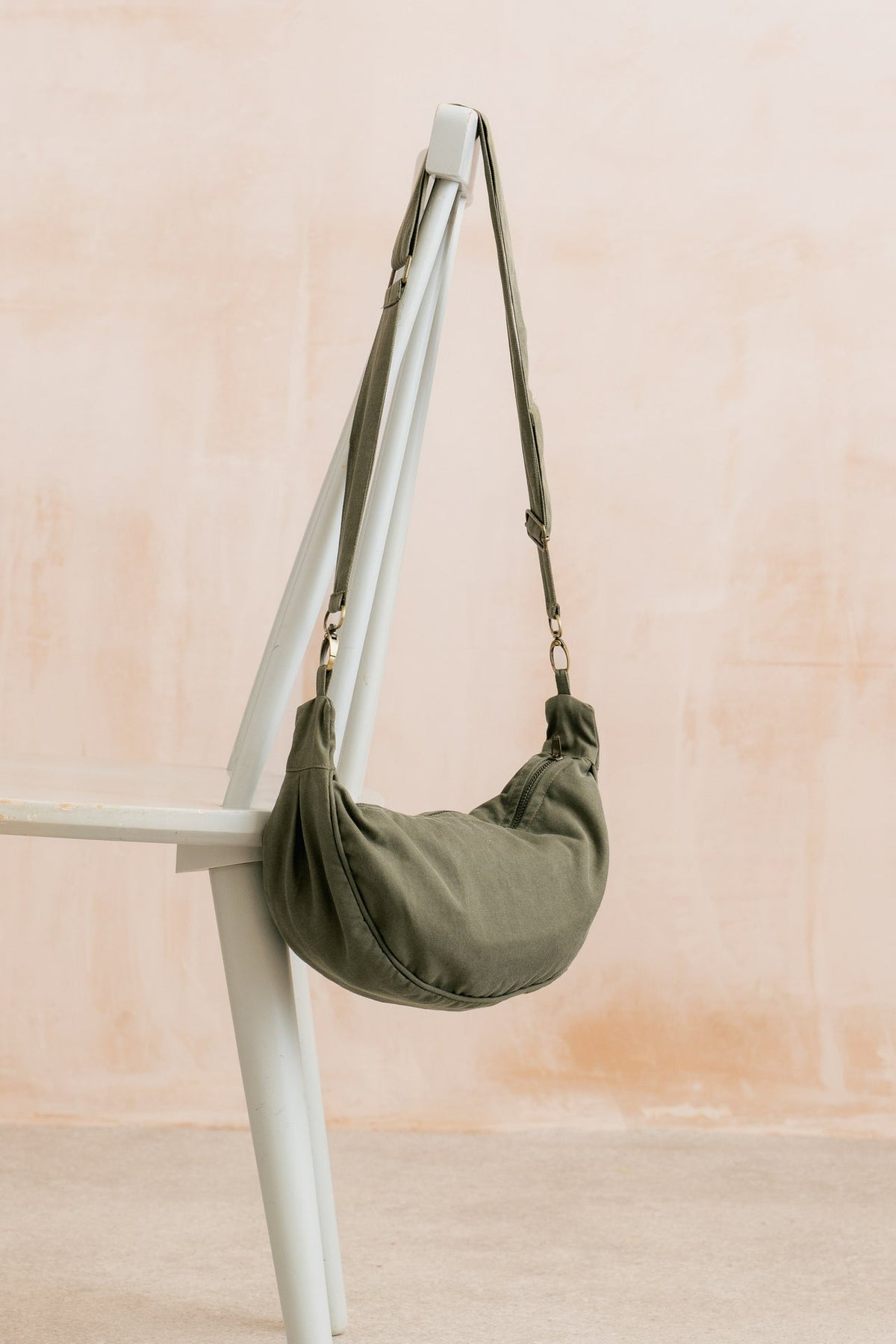 Lily & Me Cotton Sling Bag in Olive