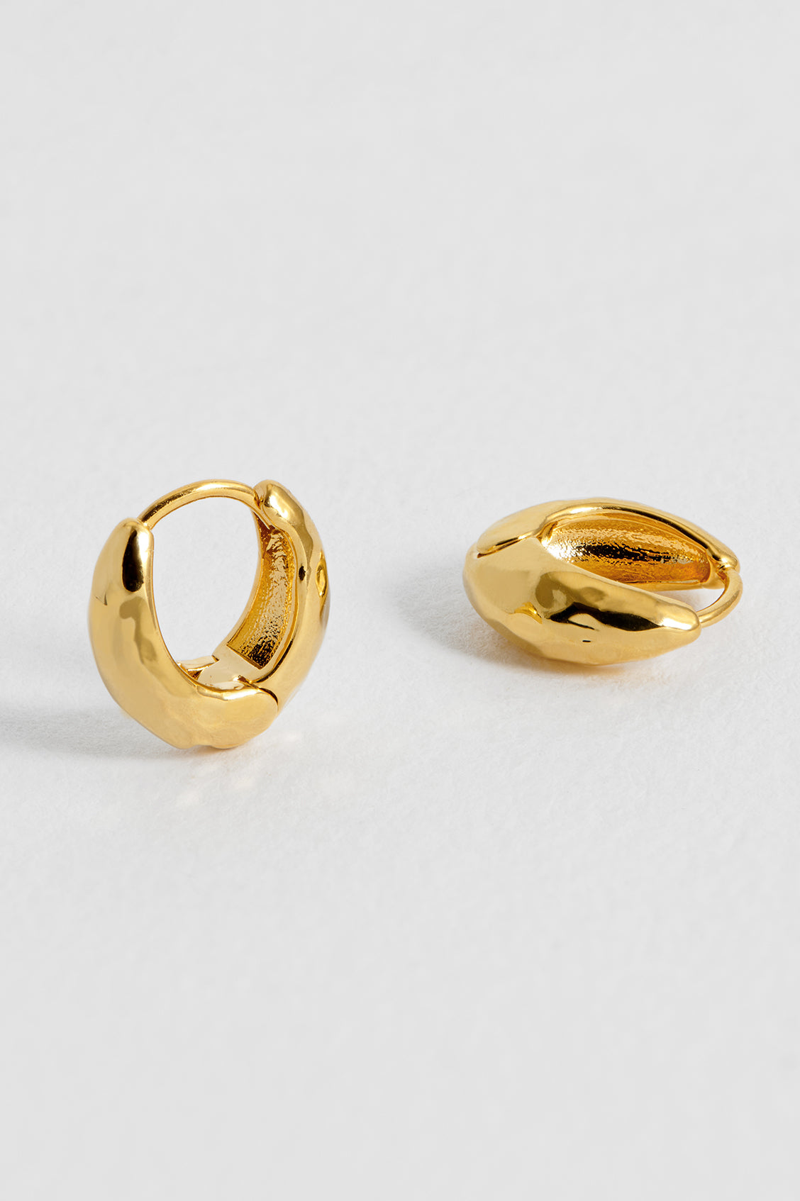 Estella Bartlett Gold Hammered Huggies