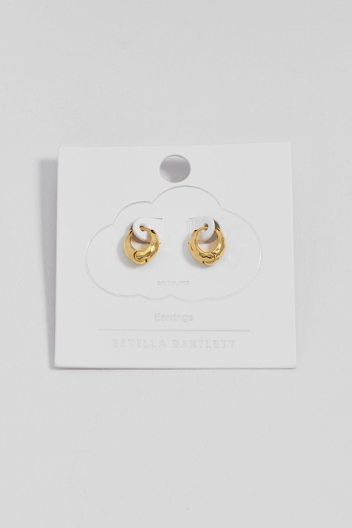 Estella Bartlett Gold Hammered Huggies