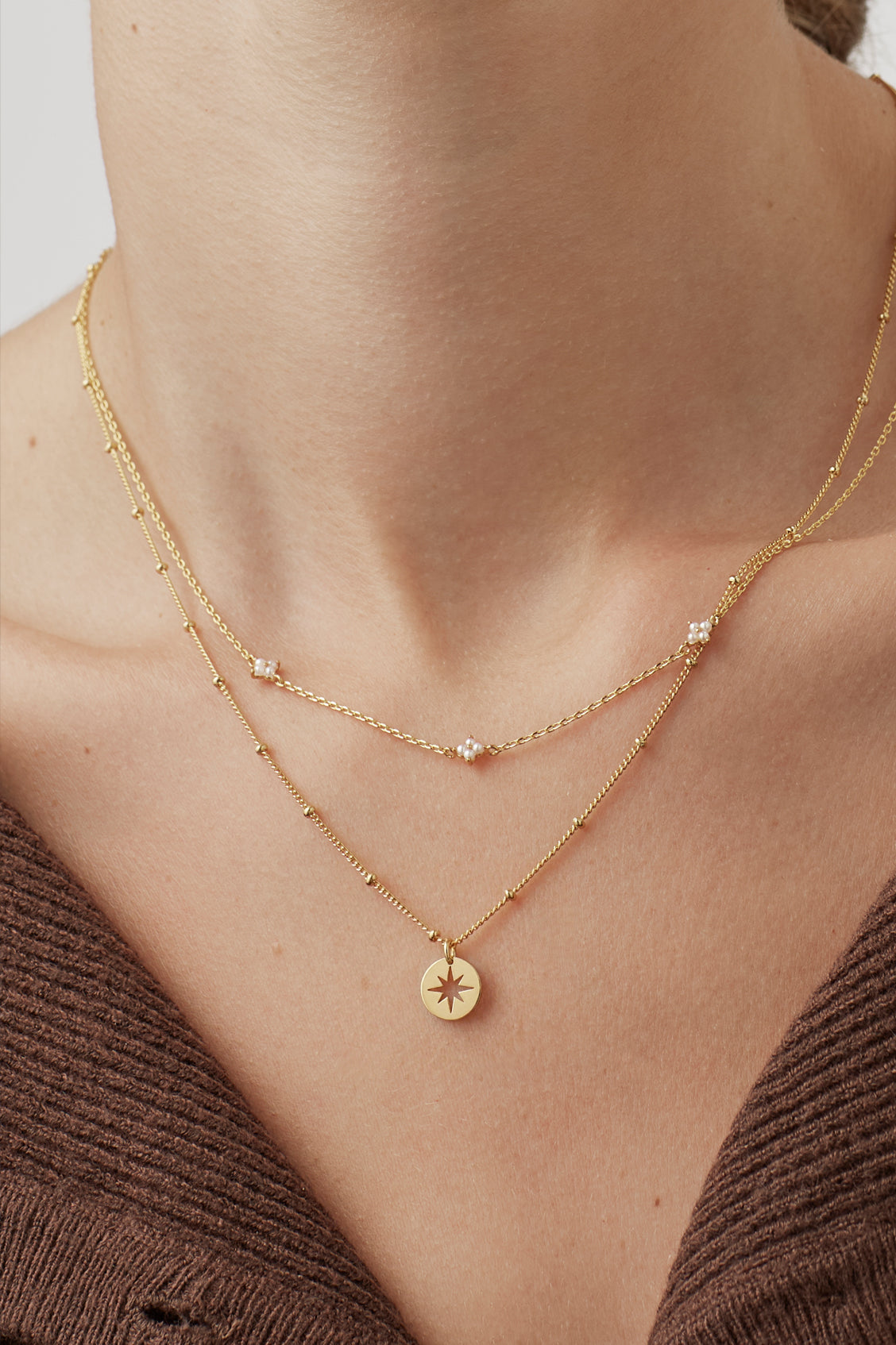 Estella Bartlett Starburst Disc Necklace