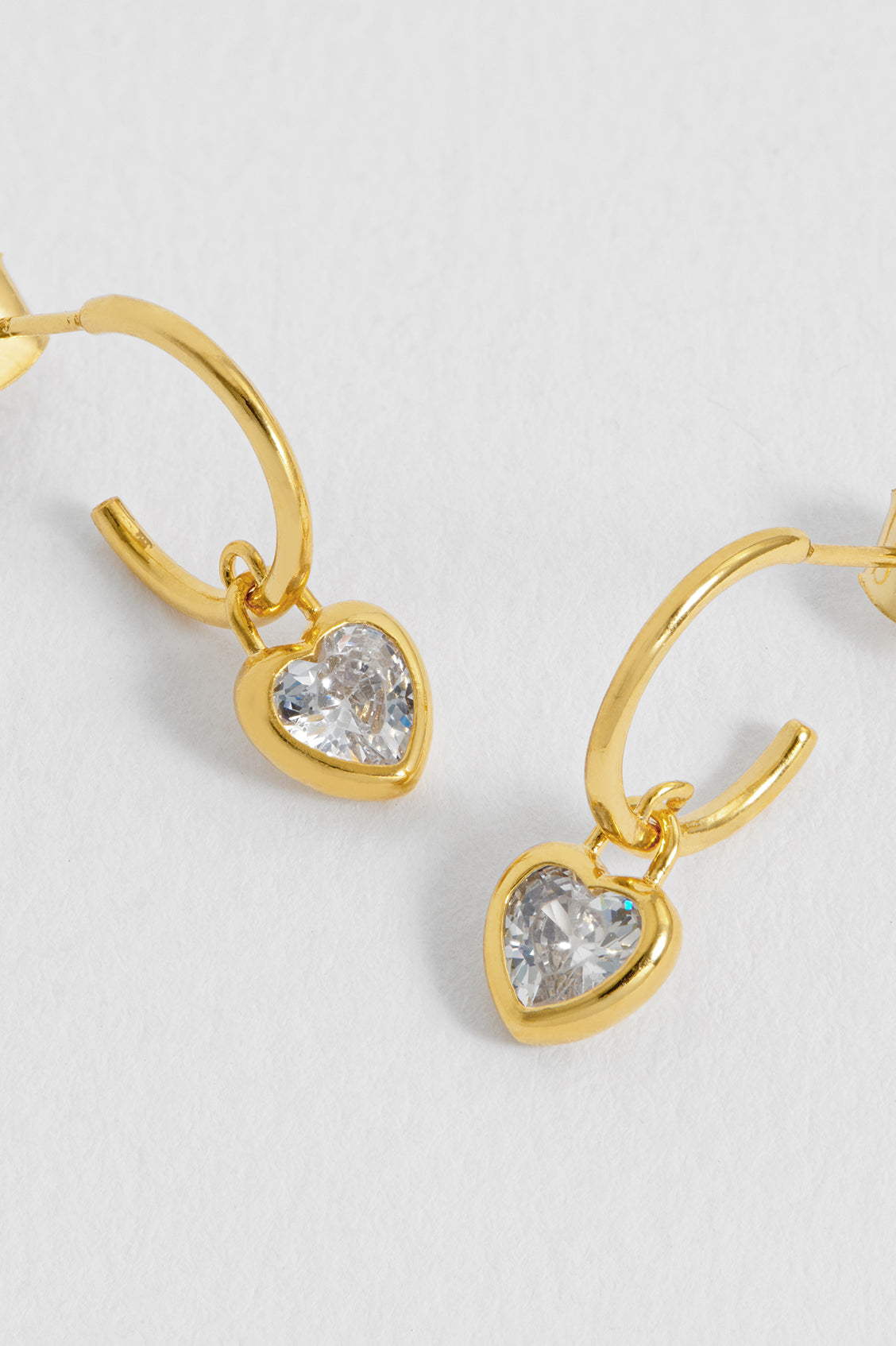 Estella Bartlett Blue CZ Padlock Hoops Gold