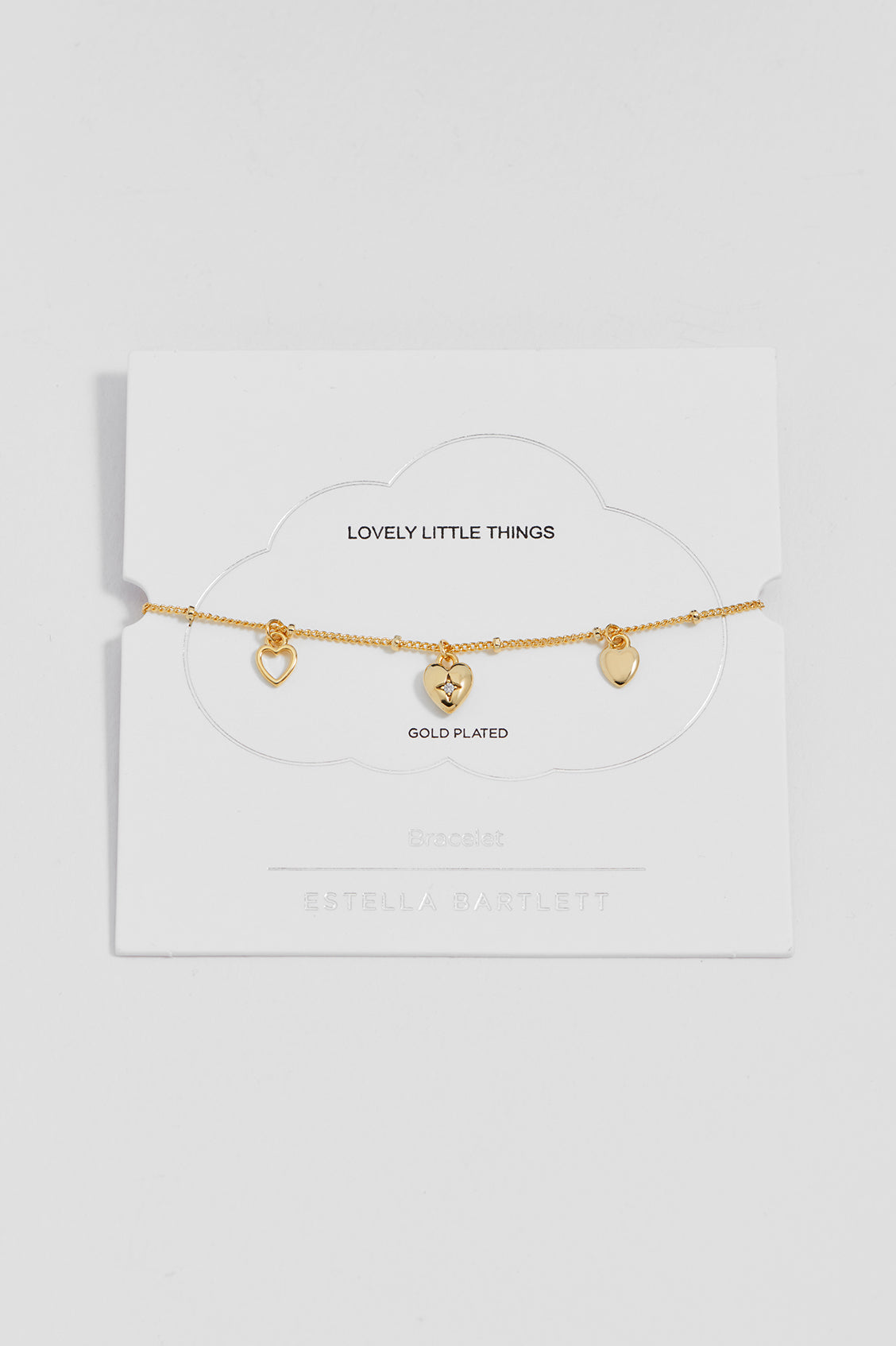 Estella Bartlett Triple Heart Charm Bracelet