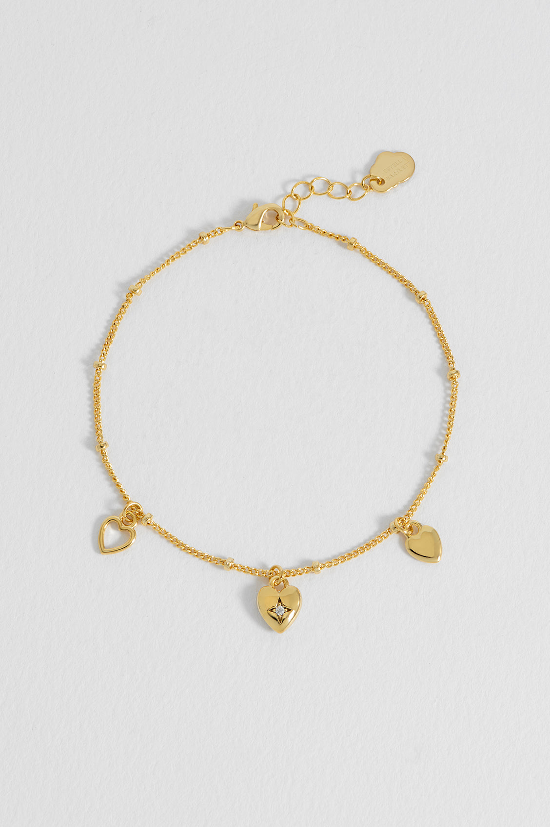 Estella Bartlett Triple Heart Charm Bracelet