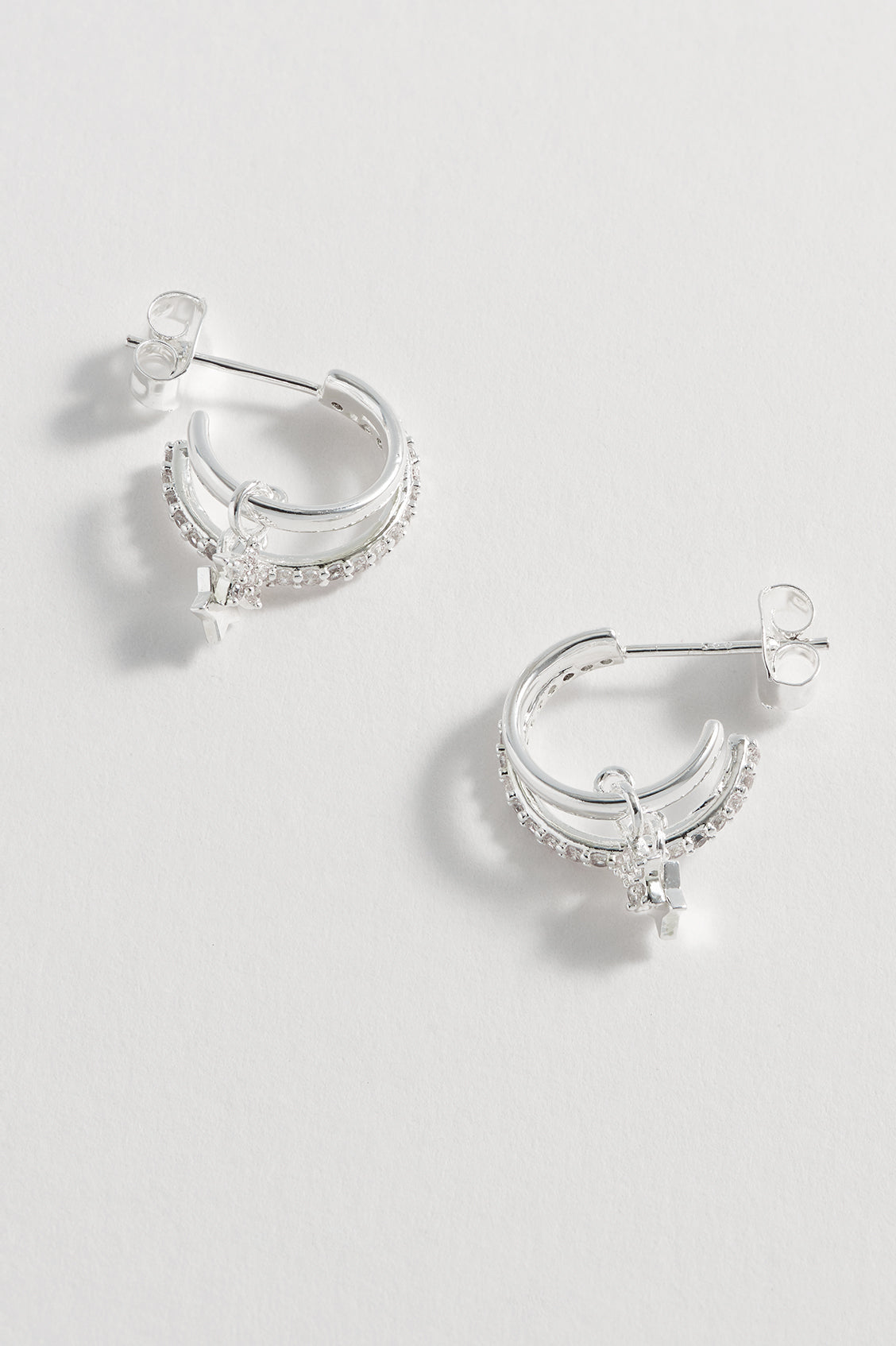Estella Bartlett Duo Pave Star Hoops