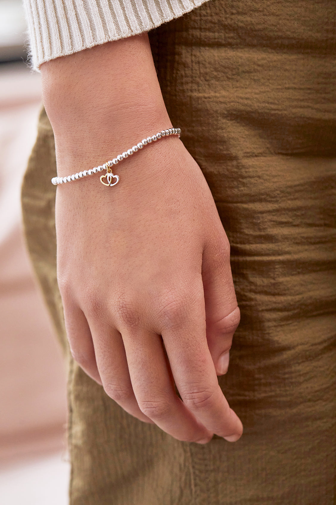 Estella Bartlett Double Heart Charm Bracelet