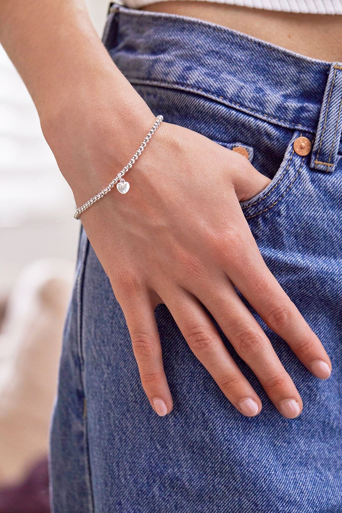 Estella Bartlett Heart Sienna Bracelet Silver