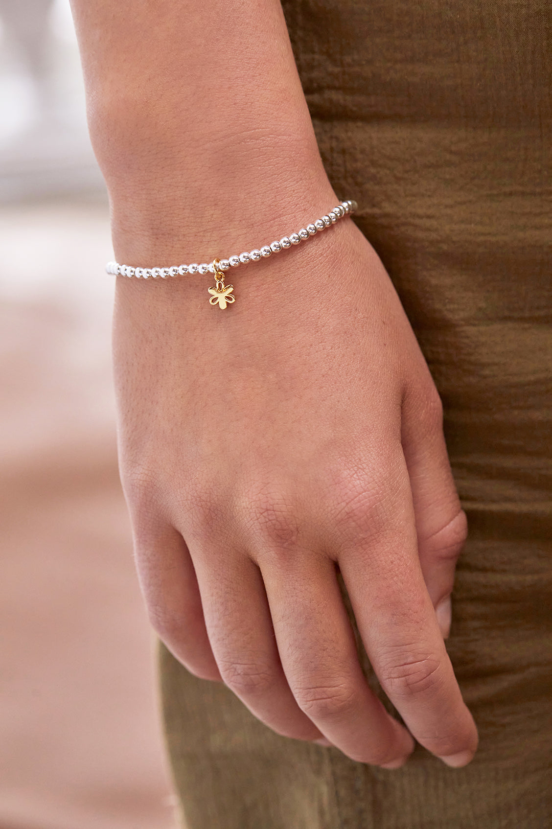 Estella Bartlett Open Petal Flower Charm Bracelet