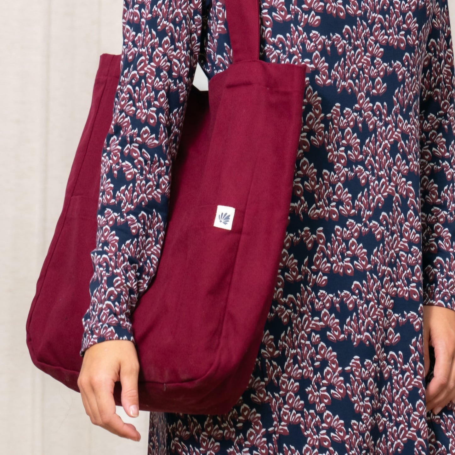 Jumbo Canvas Bag in Mulberry