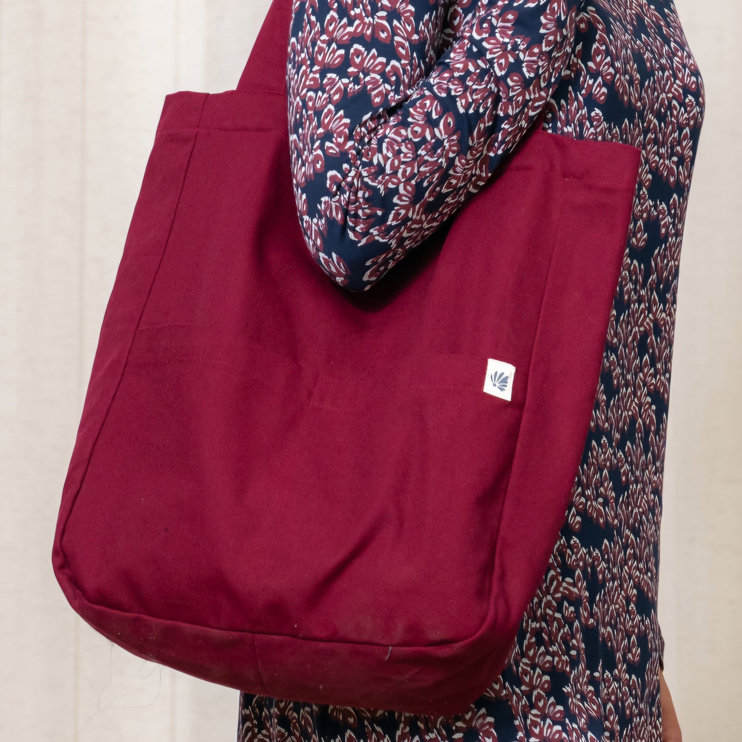Jumbo Canvas Bag in Mulberry