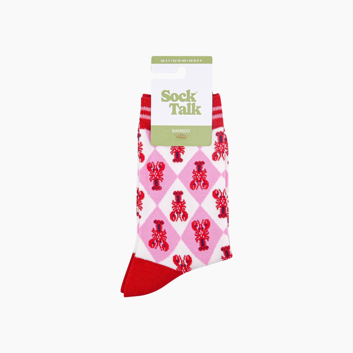 Lobster Checkerboard Bamboo Socks