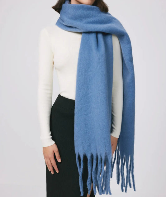 Hazel Chunky Scarf in Powder Blue