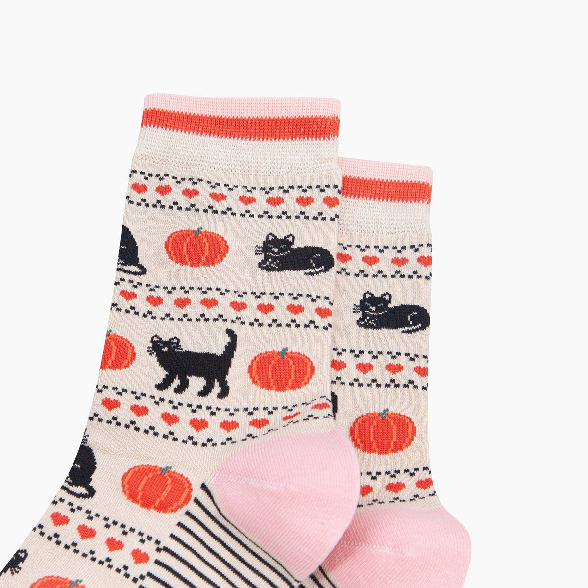 Black Cat & Pumpkin Bamboo Socks