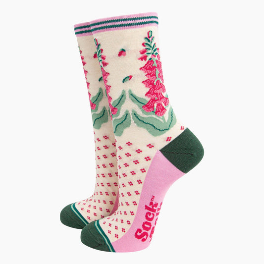 Foxglove Flower Bamboo Socks