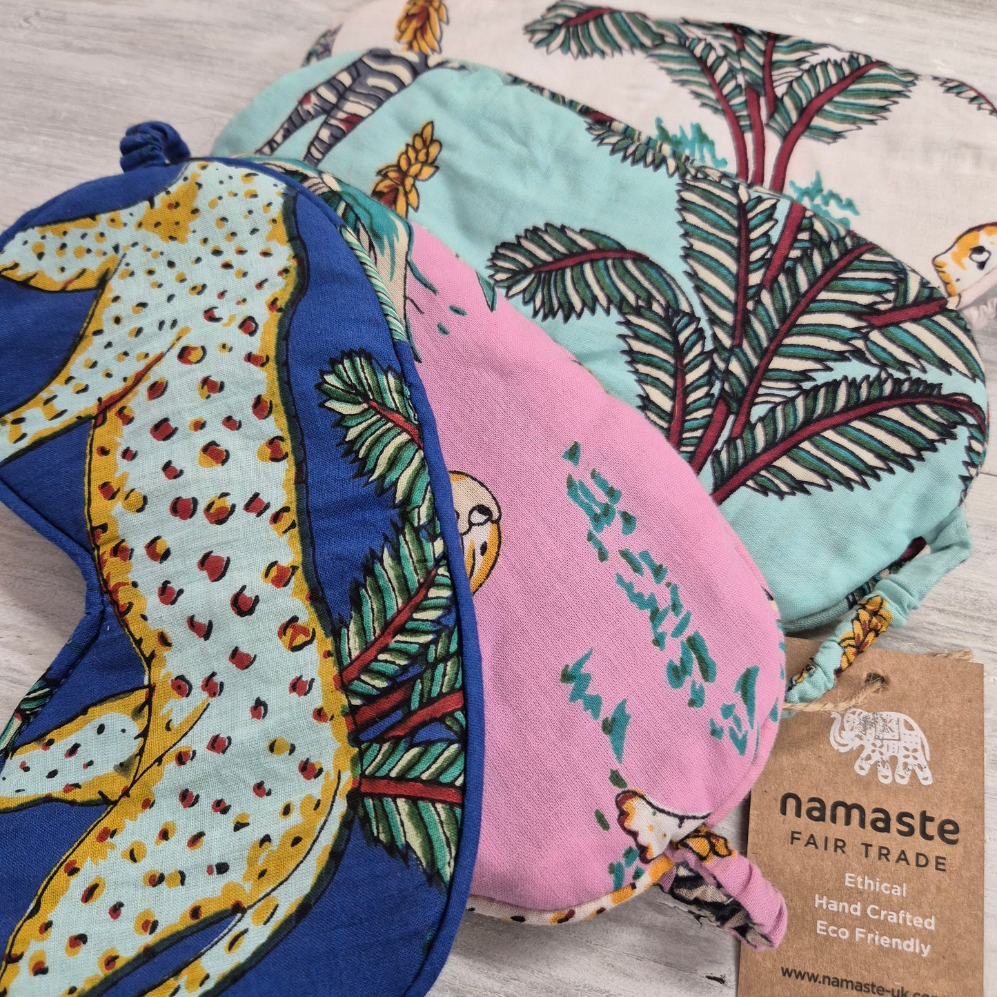 Jungle Print Sleeping Mask in Pink