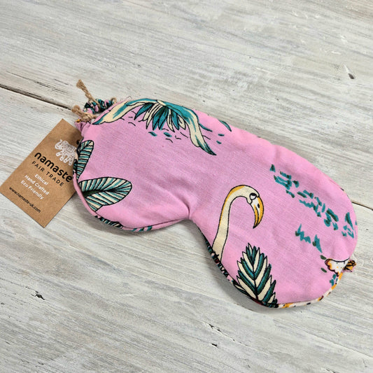 Jungle Print Sleeping Mask in Pink