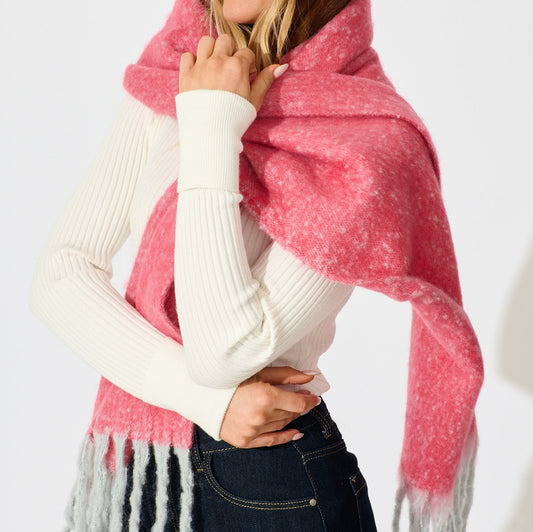Jules Chunky Contrast Tassel Scarf