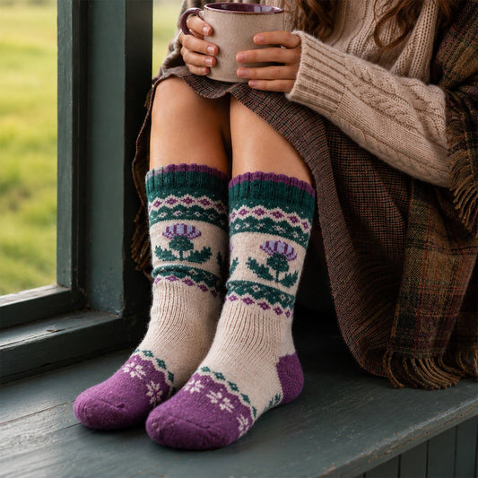 Thick Thistle Wool Blend Socks (3-7)