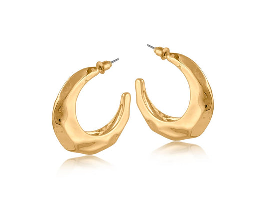 Sandra Organic Shape Hoop Earrings