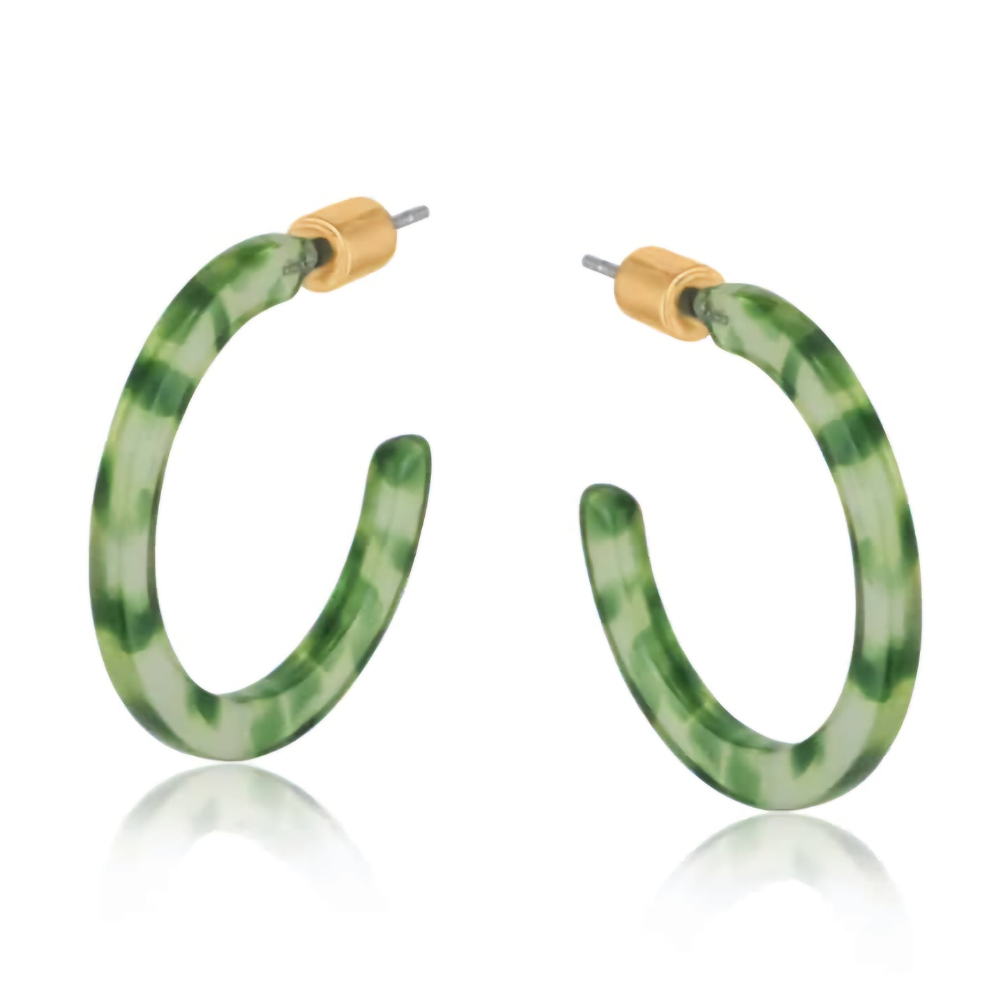 Marseille Thin Resin Hoop Earrings