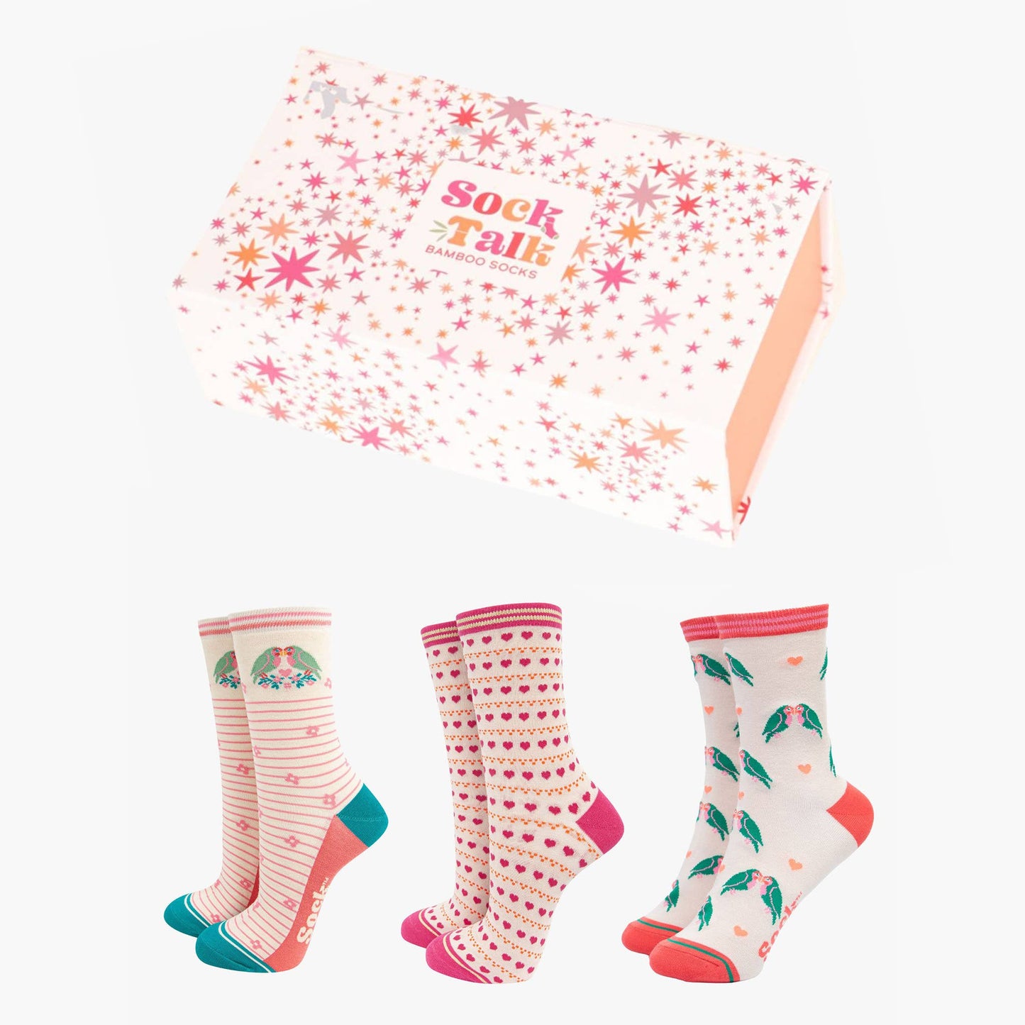Love Birds Bamboo Socks Gift Set Box