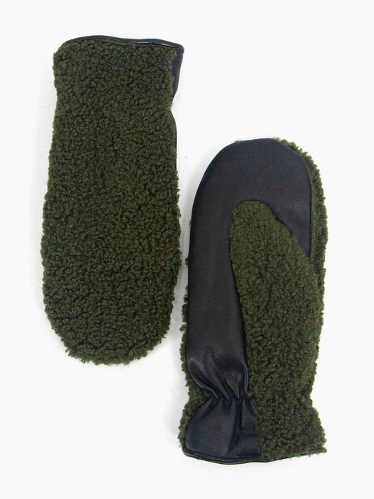 Goldie Mitten Gloves in Khaki