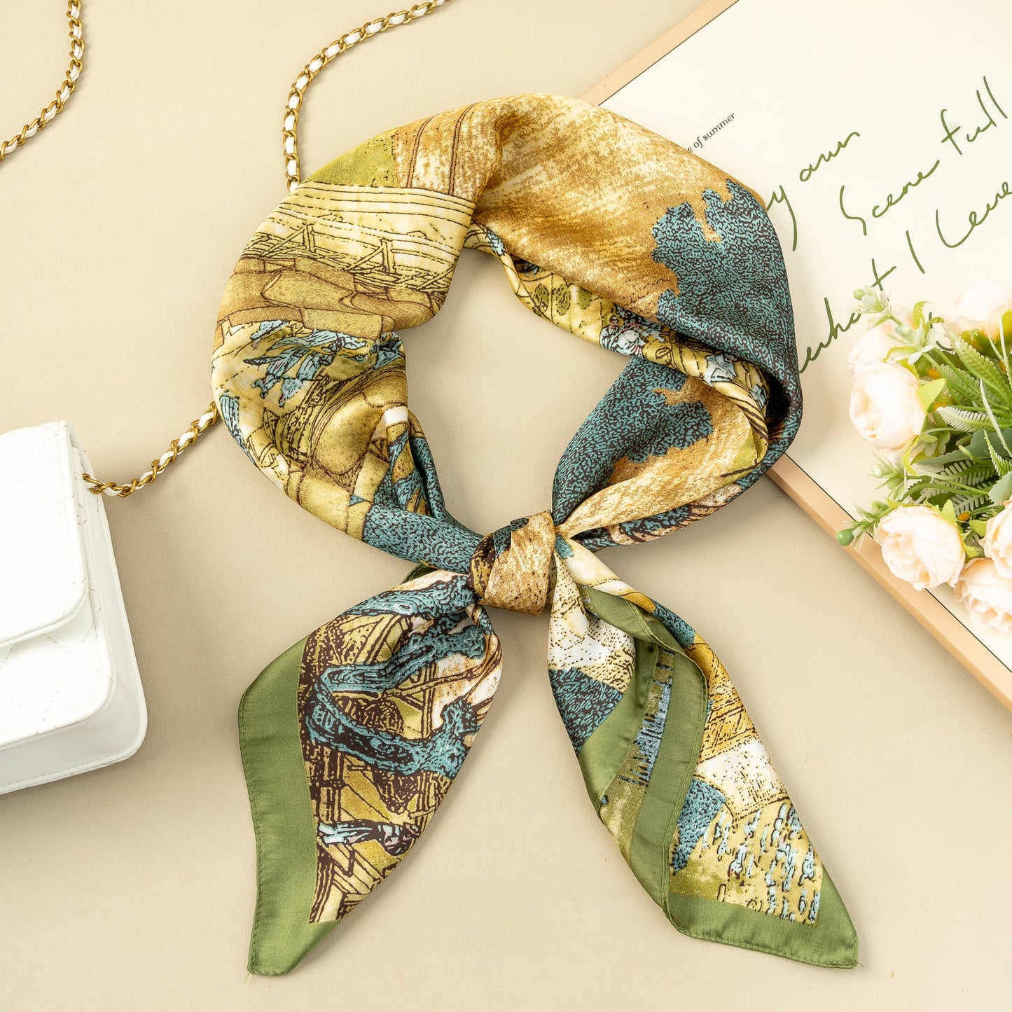 Medieval Silky Square Scarf