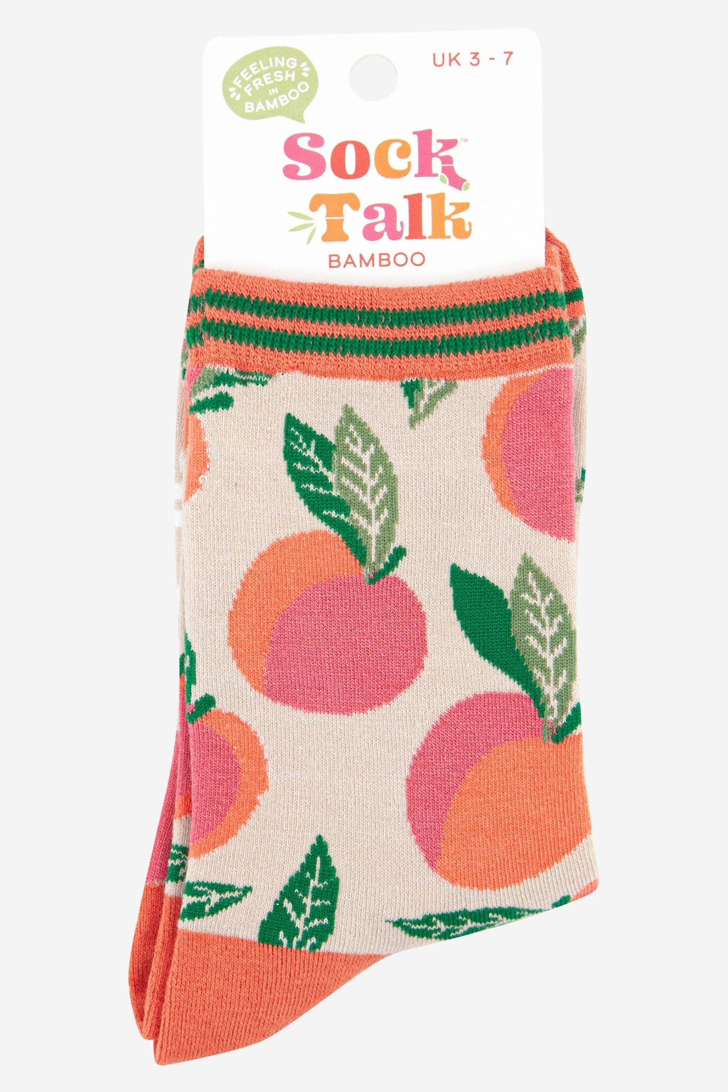 Peach Print Bamboo Socks