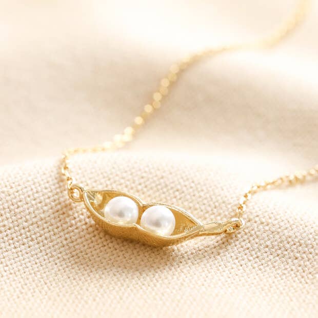 Peas in a Pod Necklace 14ct Gold Plated