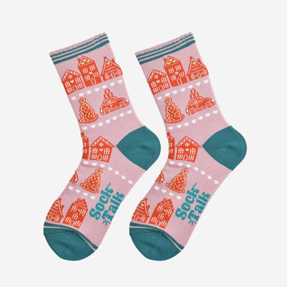 Gingerbread Village Bamboo Socks