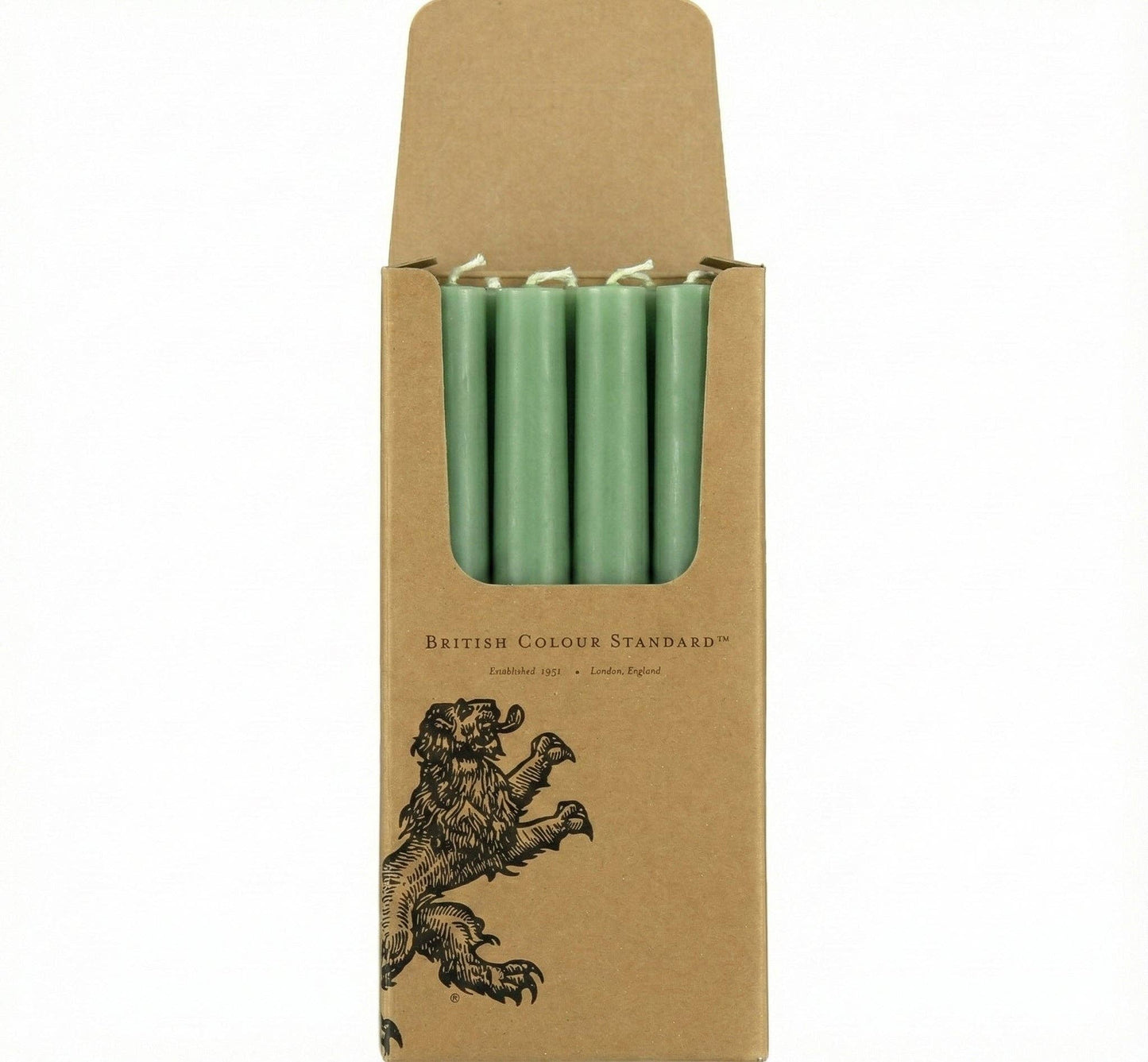 British Colour Standard Eco Dinner Candle in Emerald