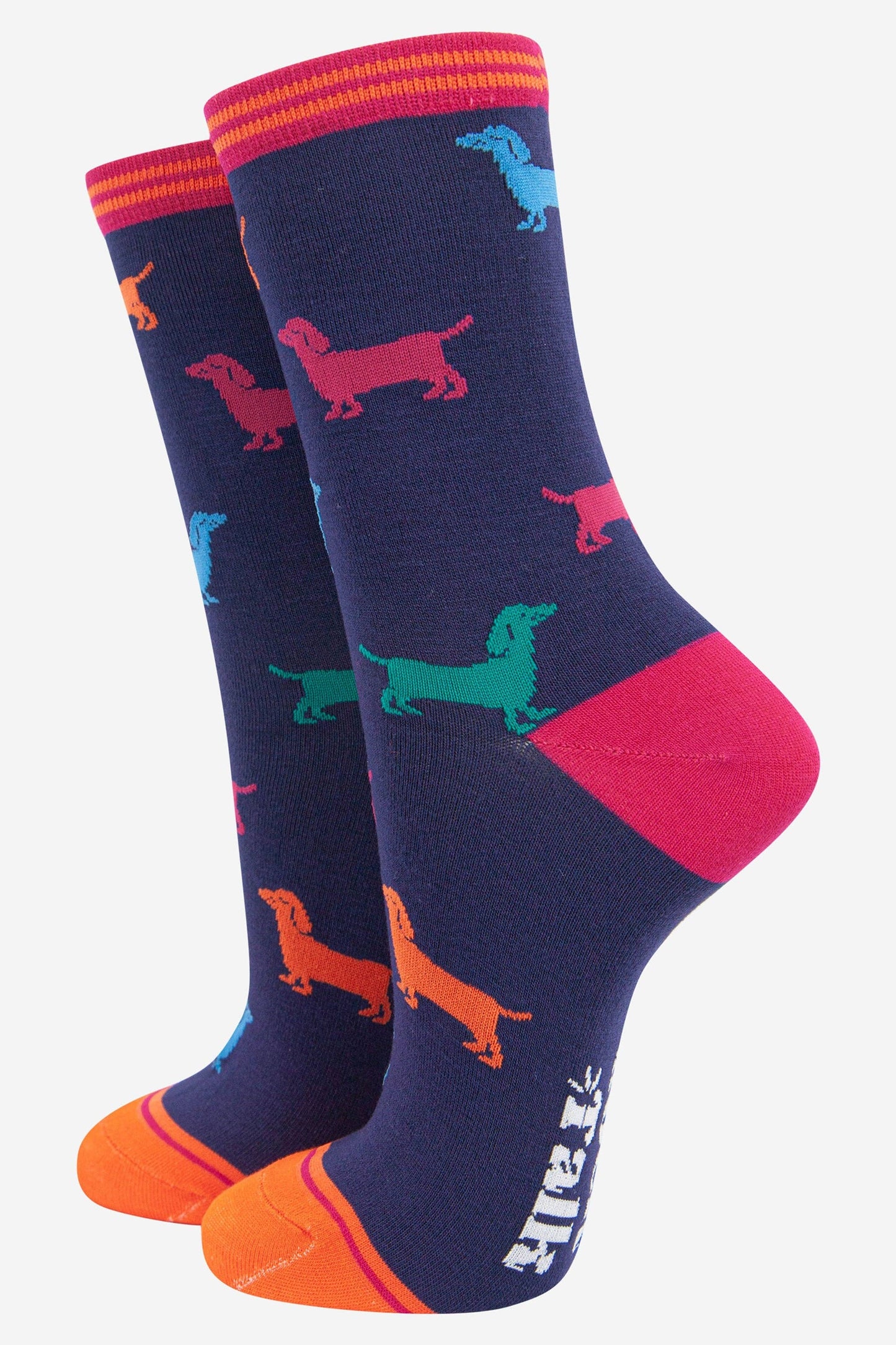 Sausage Dog Bamboo Socks Gift Set Box
