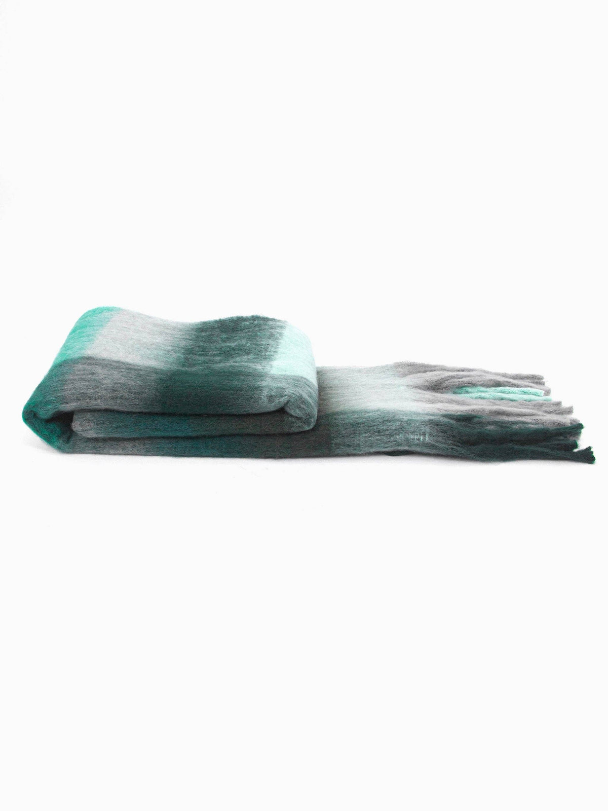 Allie Heavyweight Scarf - Aqua Colour Block