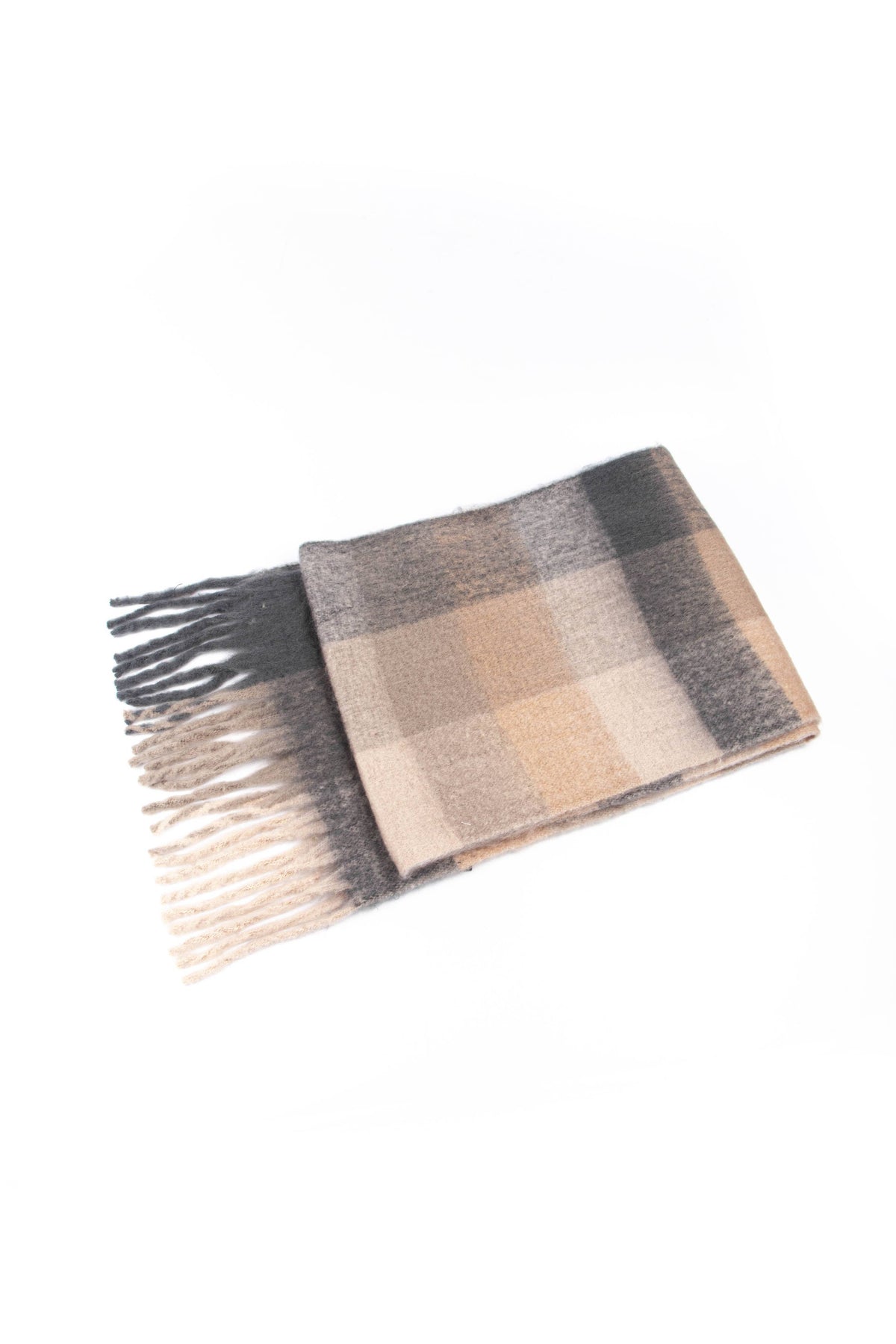 Allie Heavyweight Scarf - Neutral Colour Block