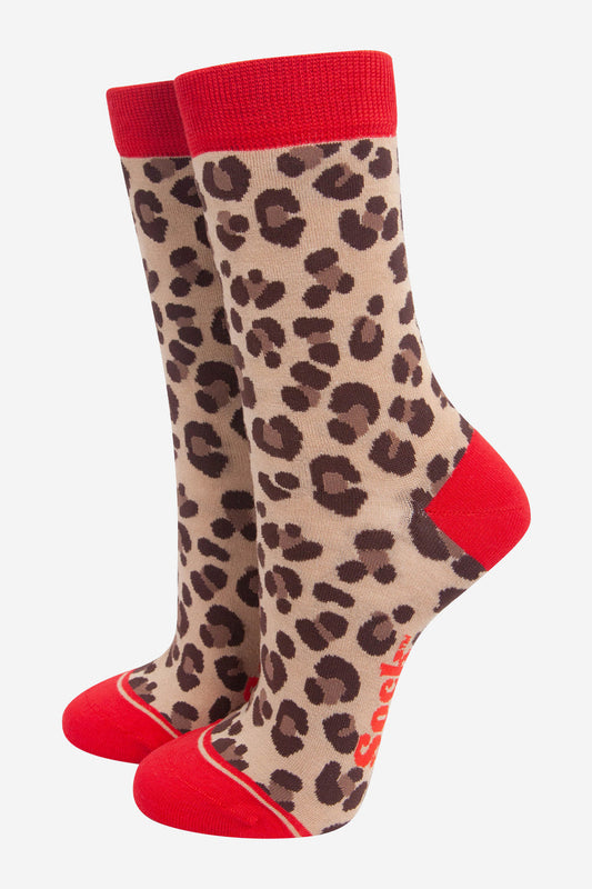 Leopard Print Bamboo Socks