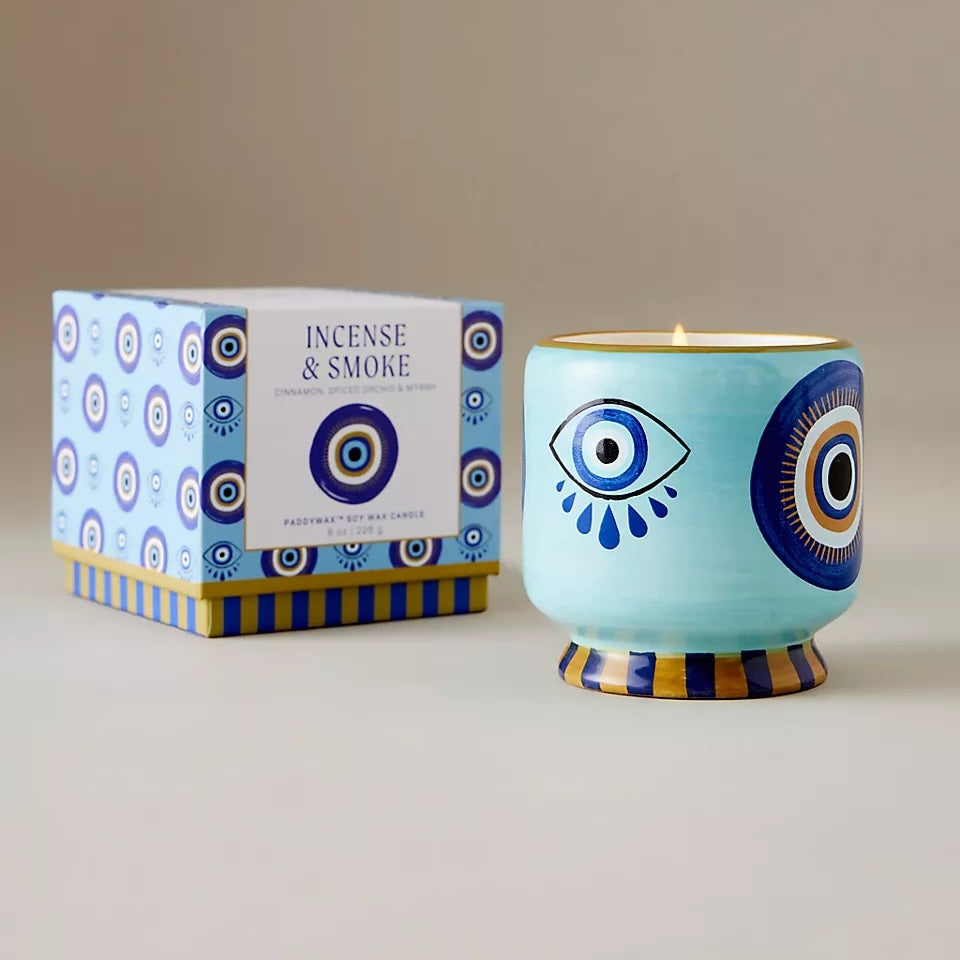 Paddywax Evil Eye Ceramic Soy Candle