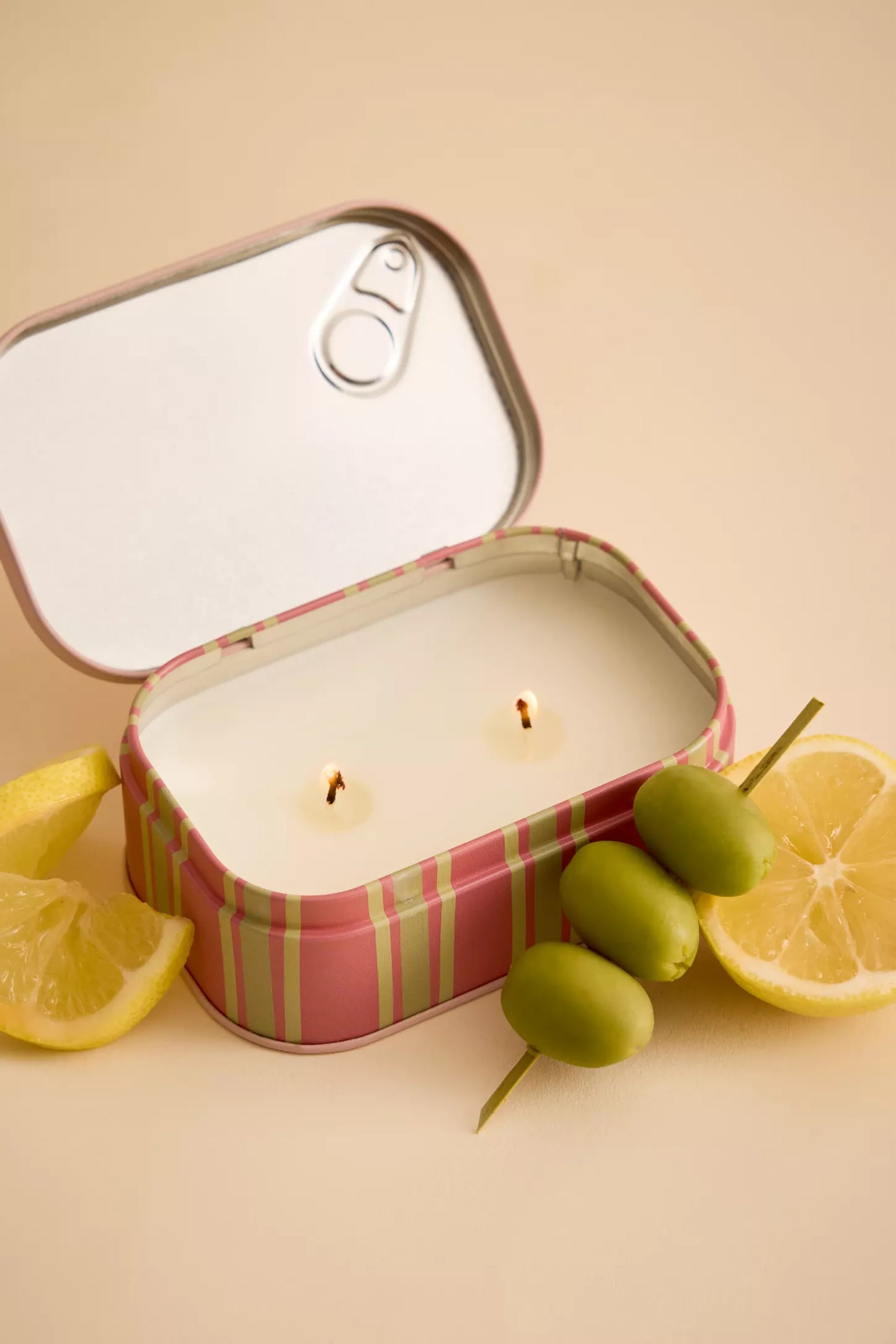 Paddywax Bistro Martini Lemon & Violet Tin Soy Candle