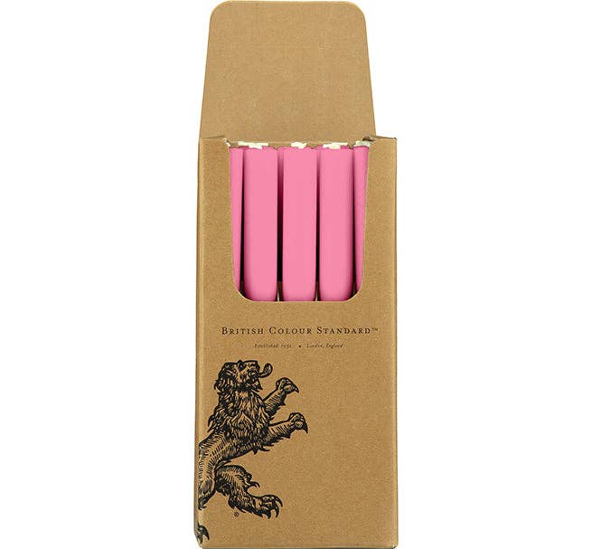British Colour Standard Eco Dinner Candle in Neyron Rose