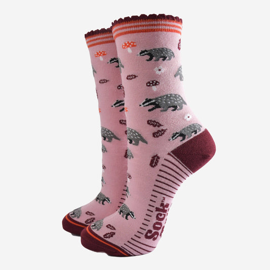 Woodland Badger Bamboo Socks