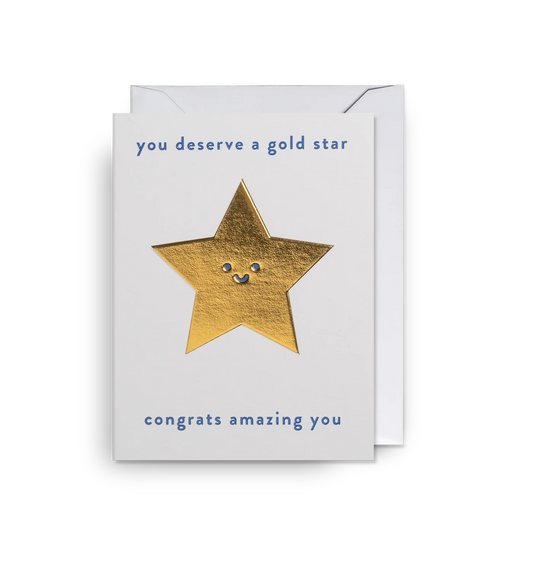 Gold Star, Congrats Mini Card