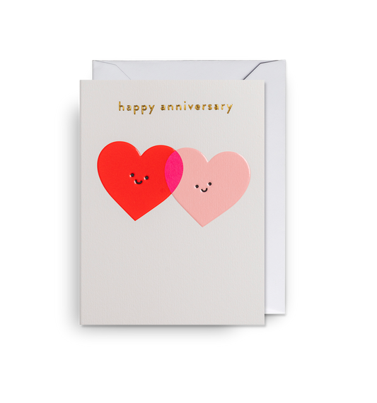 Happy Anniversary Hearts Mini Card