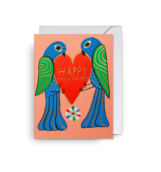 Love Birds Anniversary Mini Card