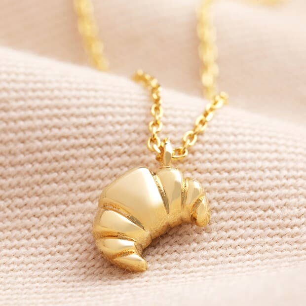 Croissant Pendant Necklace 14ct Gold Plated