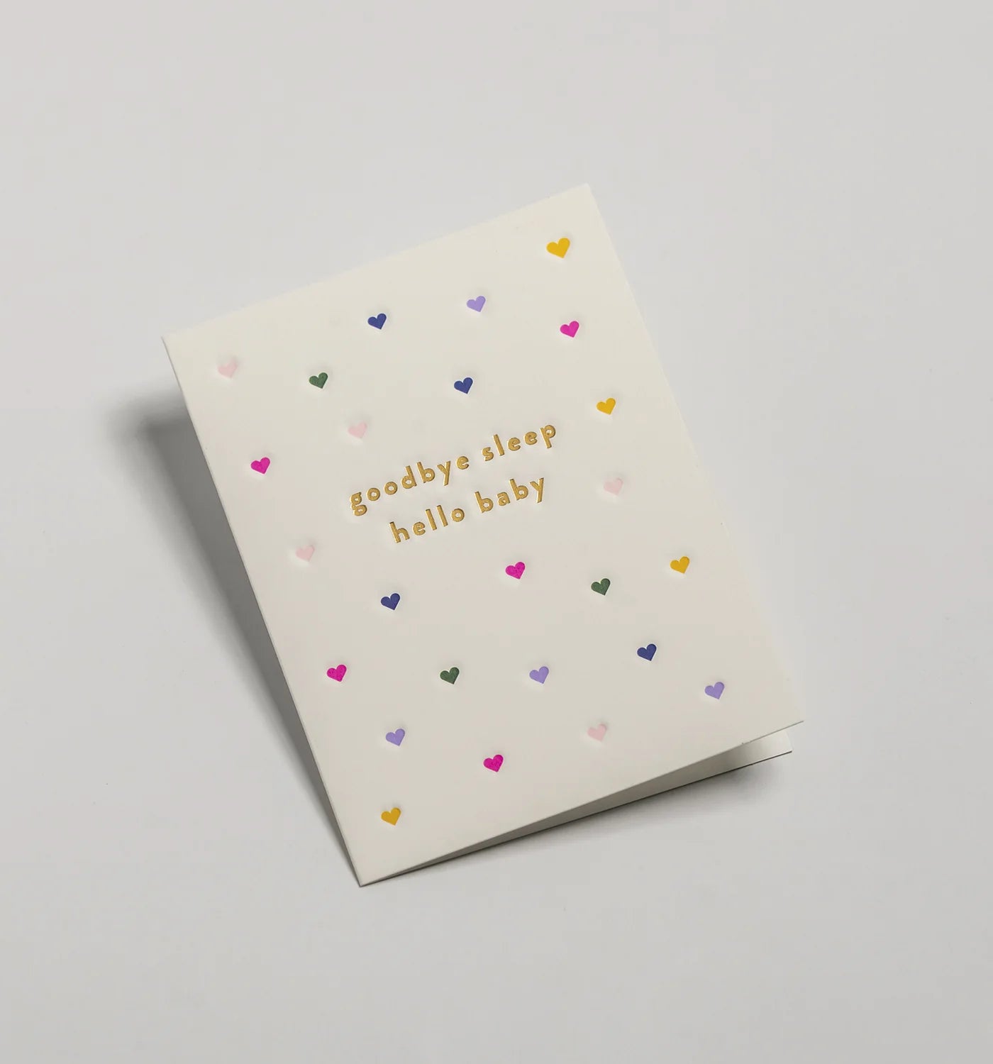 Goodbye Sleep, Hello Baby Mini Card