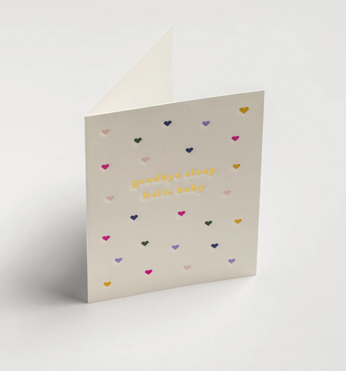 Goodbye Sleep, Hello Baby Mini Card